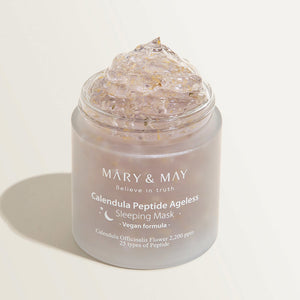 MARY & MAY Vegan Calendula Peptide Ageless Sleeping Mask 110g - Product Detail / Benefits