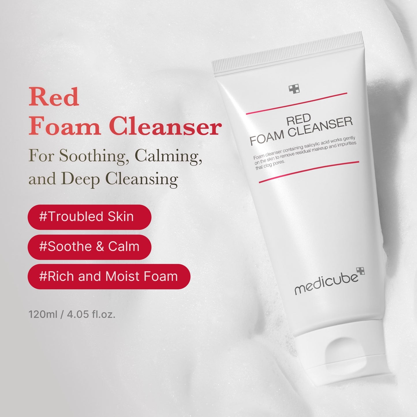 Medicube Red Foam Cleanser 15ml - Product Detail / Benefits