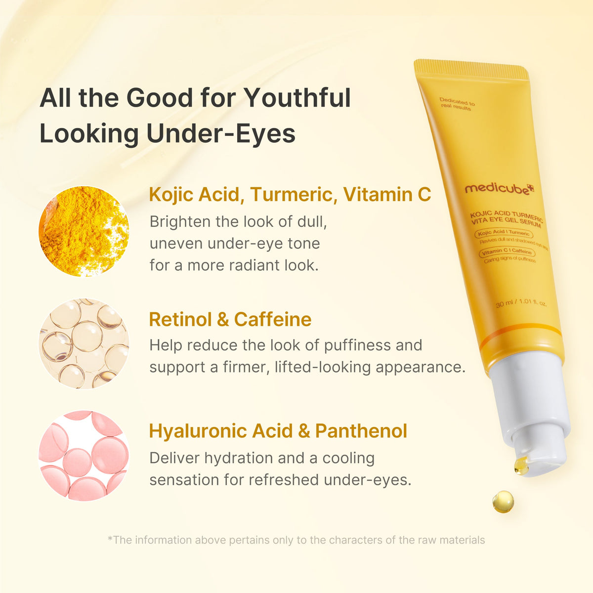 Medicube Kojic Acid Turmeric Vita Eye Gel Serum 30ml - image 3