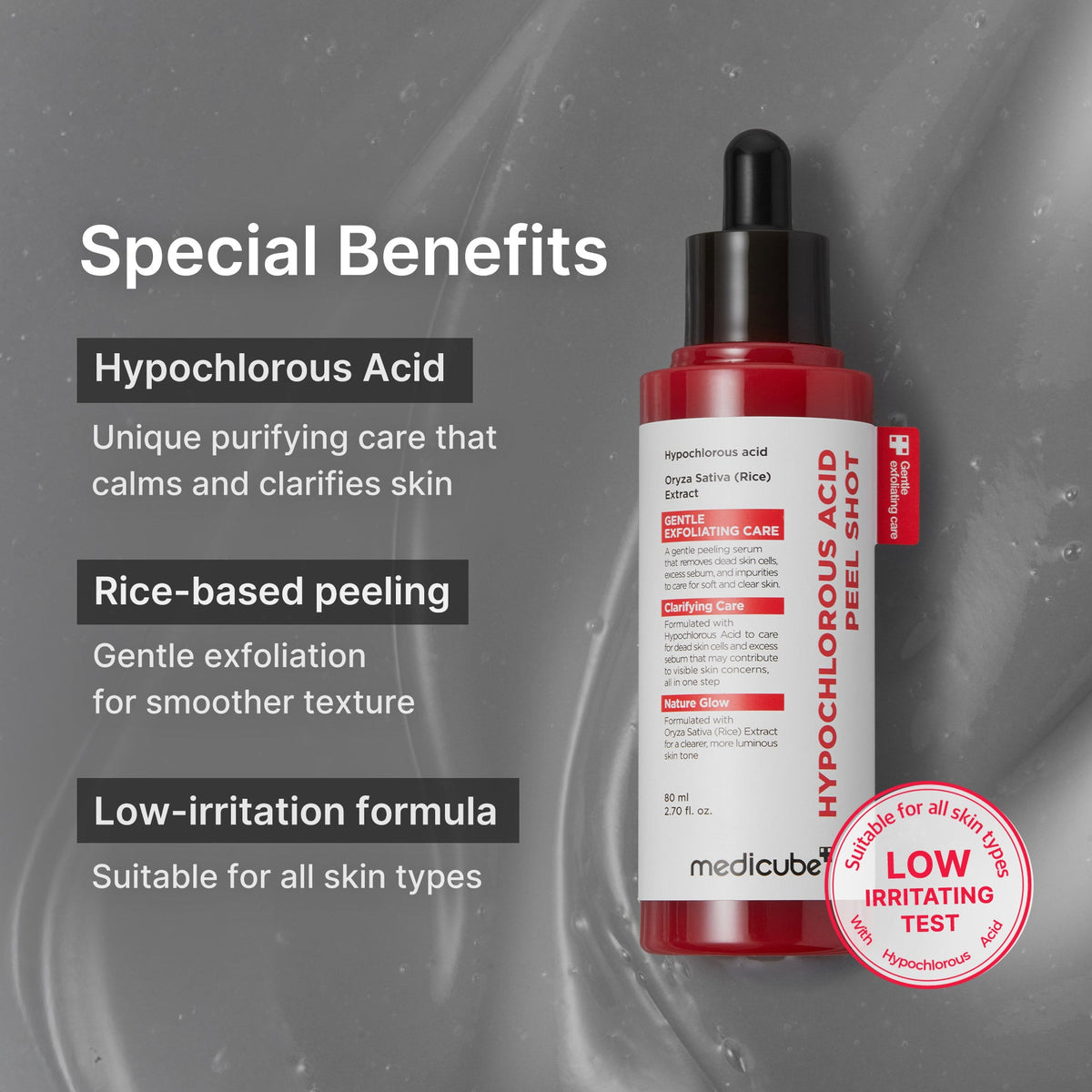 Medicube Hypochlorous Acid Rice Peel Shot 80ml - image 5