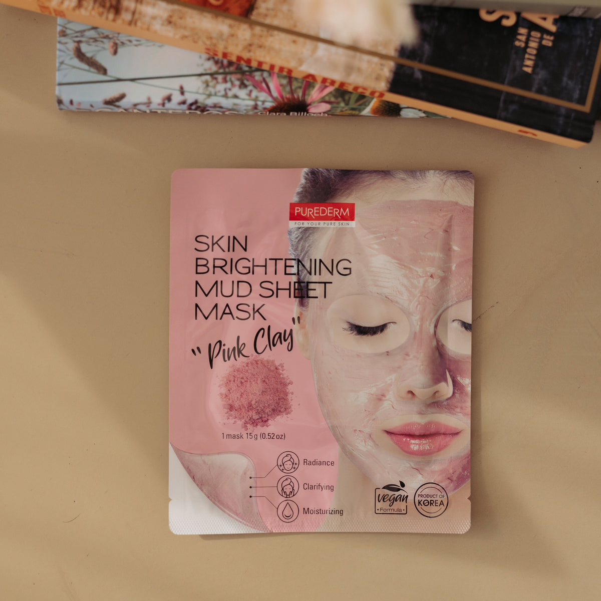 Purederm Skin Brightening Mud Sheet Mask "Pink Clay" - image 3