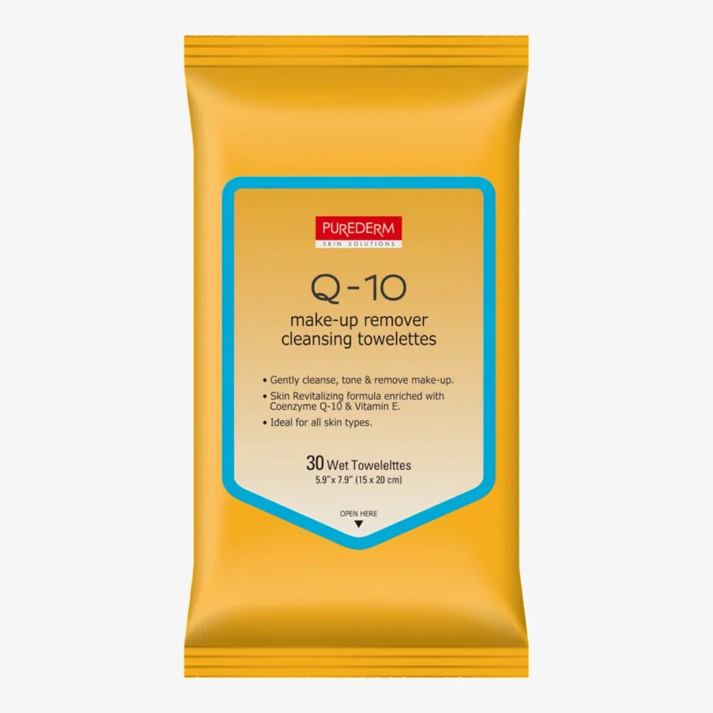 Purederm Q-10 make-up remover cleansing towelettes
