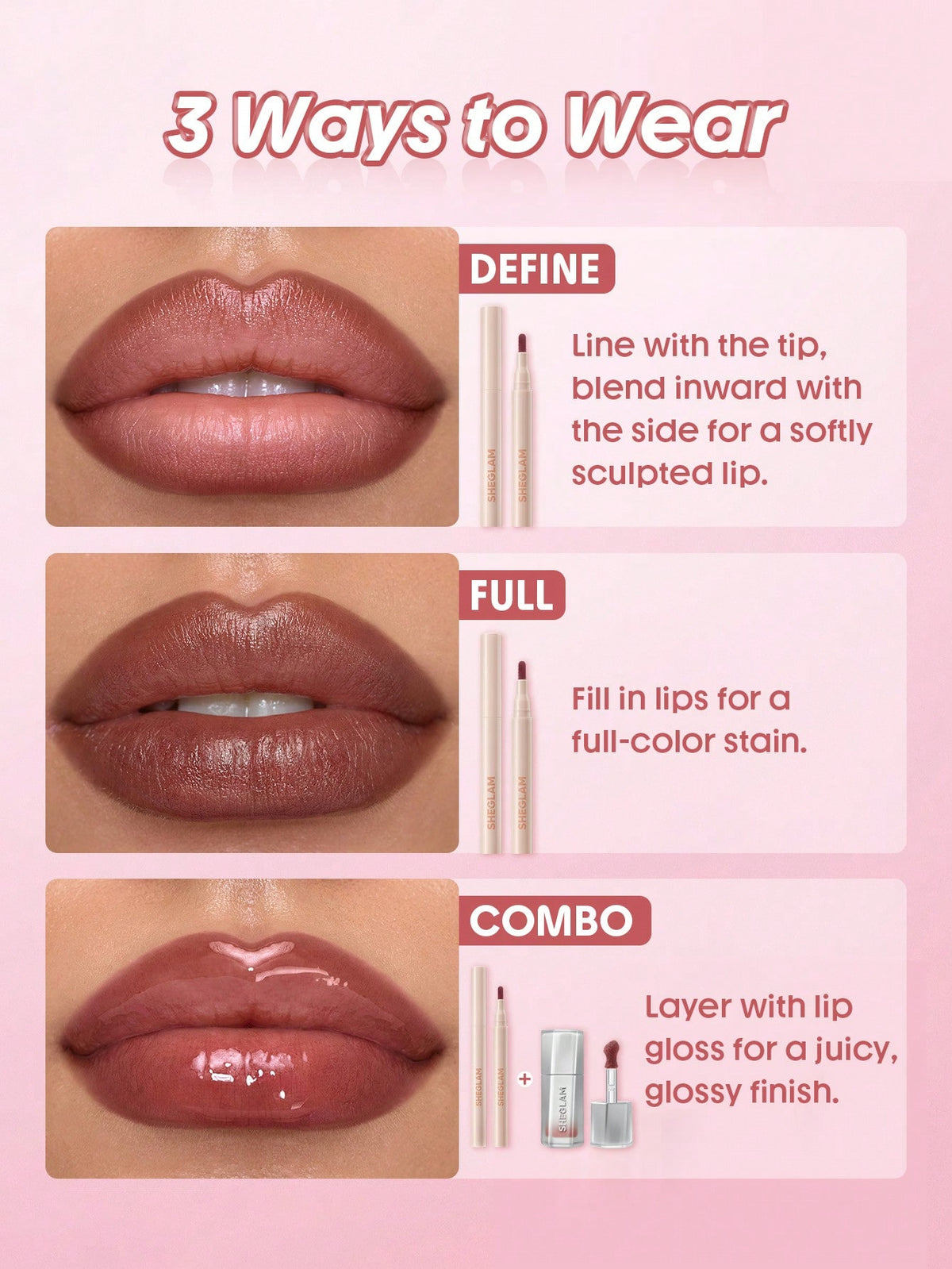 SHEGLAM True Stain Liquid Lip Liner