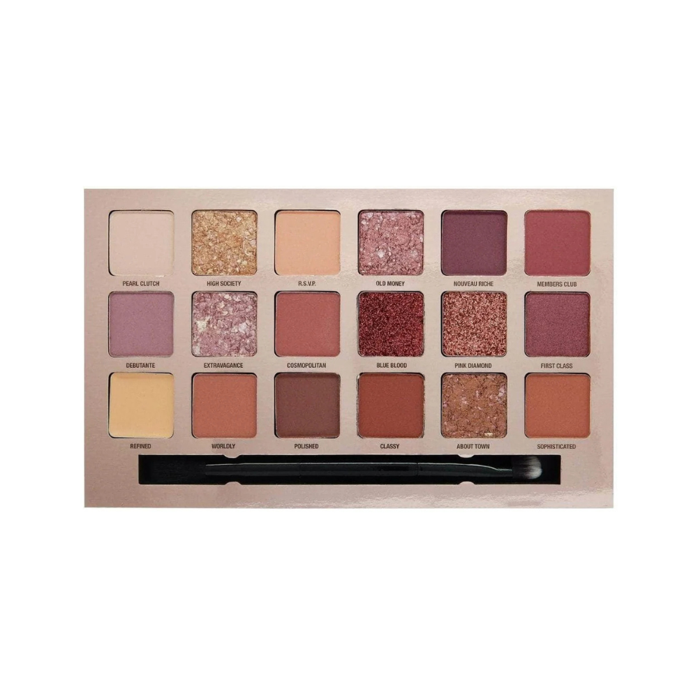 W7 Socialite Multi-Textured Pressed Pigment Eyeshadow Palette (17g)
