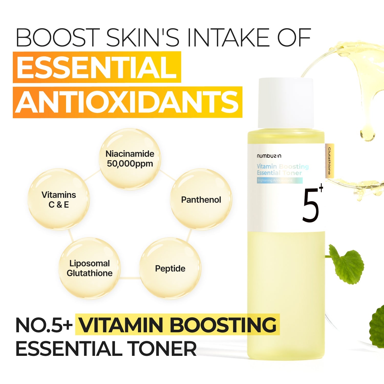numbuzin No.5+ Vitamin Boosting Essential Toner 200ml - Product Detail / Benefits