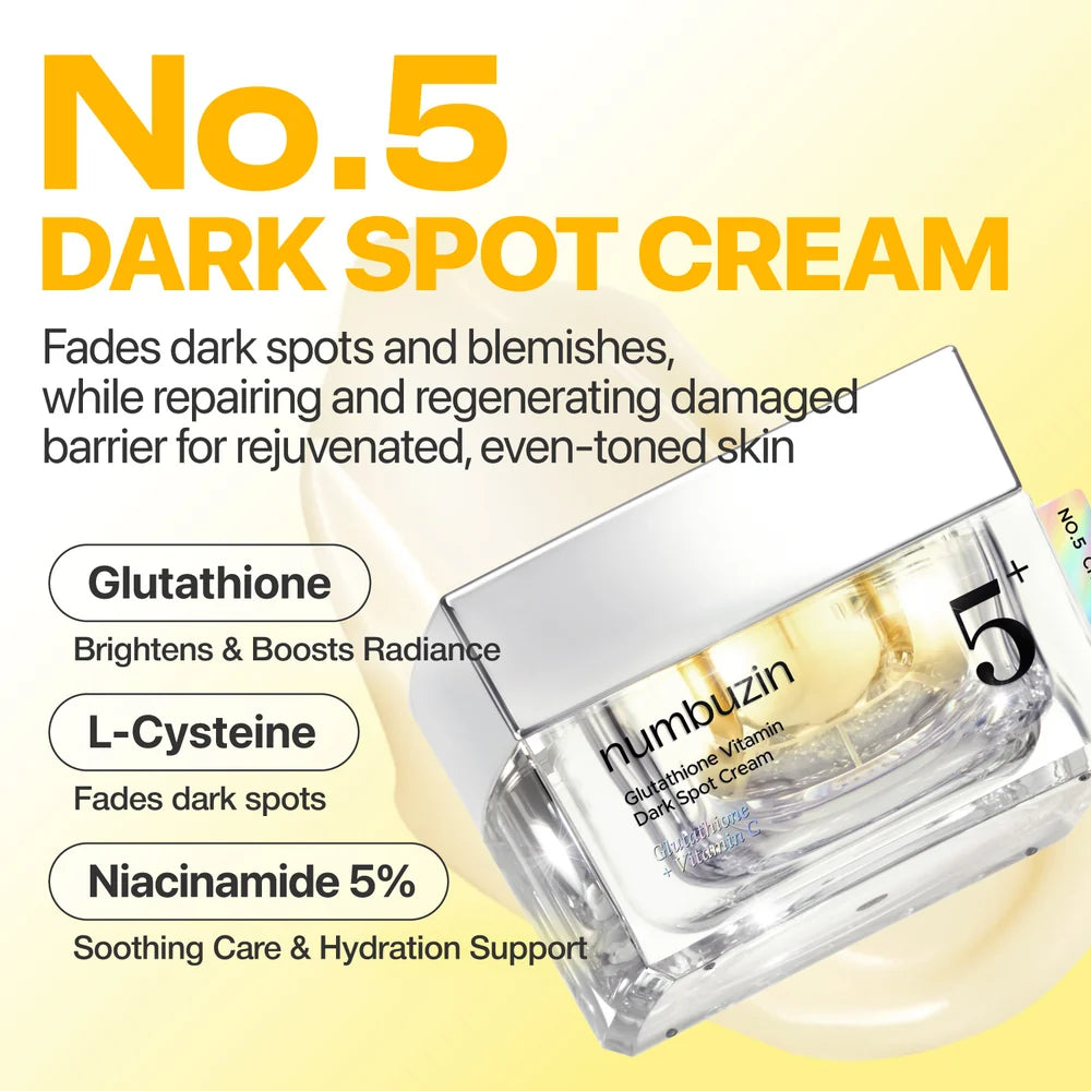 Numbuzin No.5+ Glutathione Vitamin Dark Spot Cream (50ml)