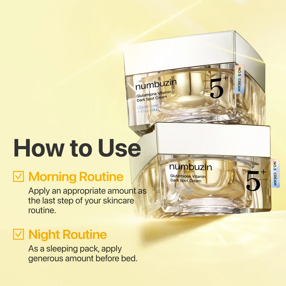 Numbuzin No.5+ Glutathione Vitamin Dark Spot Cream (50ml)