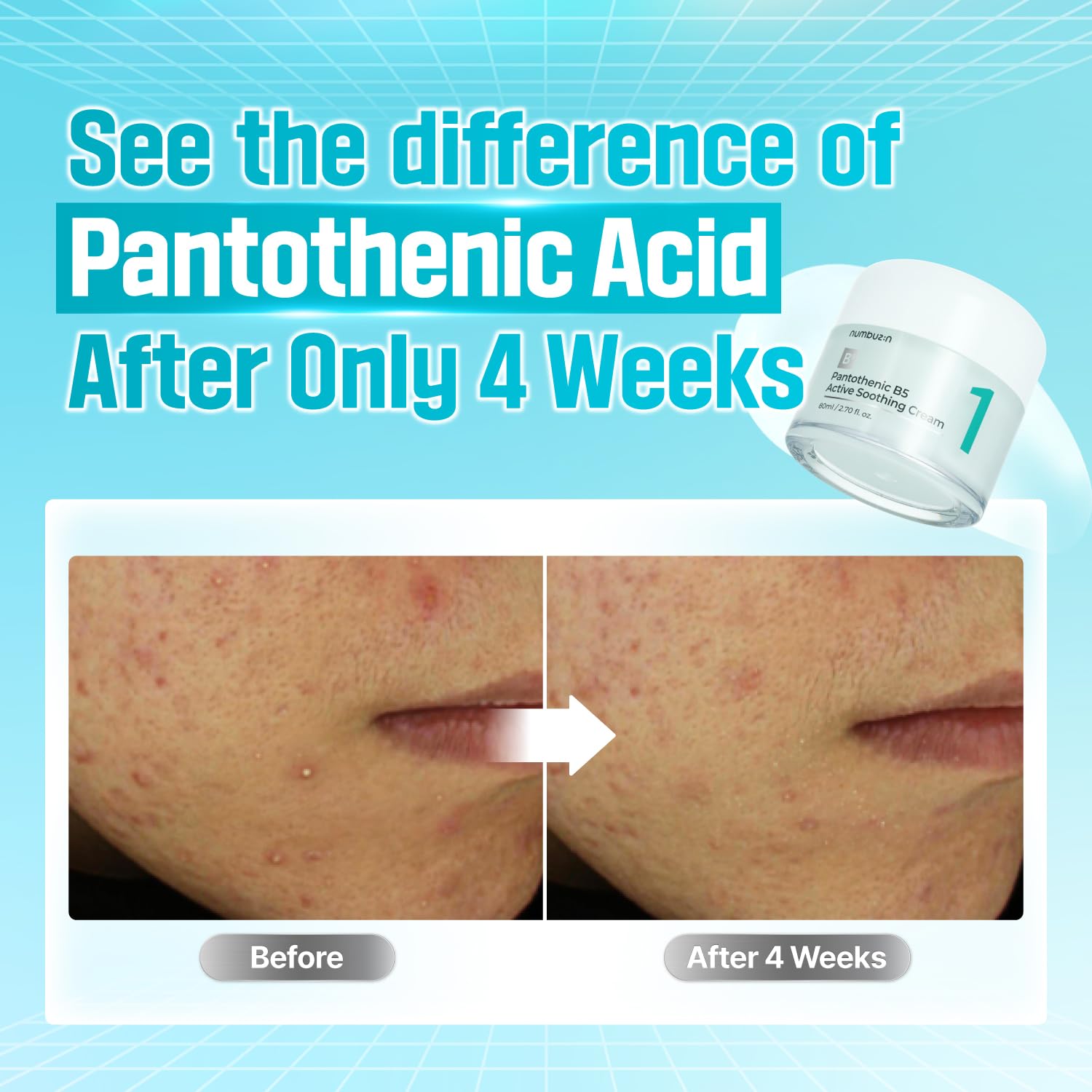 numbuzin No.1 Pantothenic B5 Active Soothing Cream 80ml - Product Detail / Formula