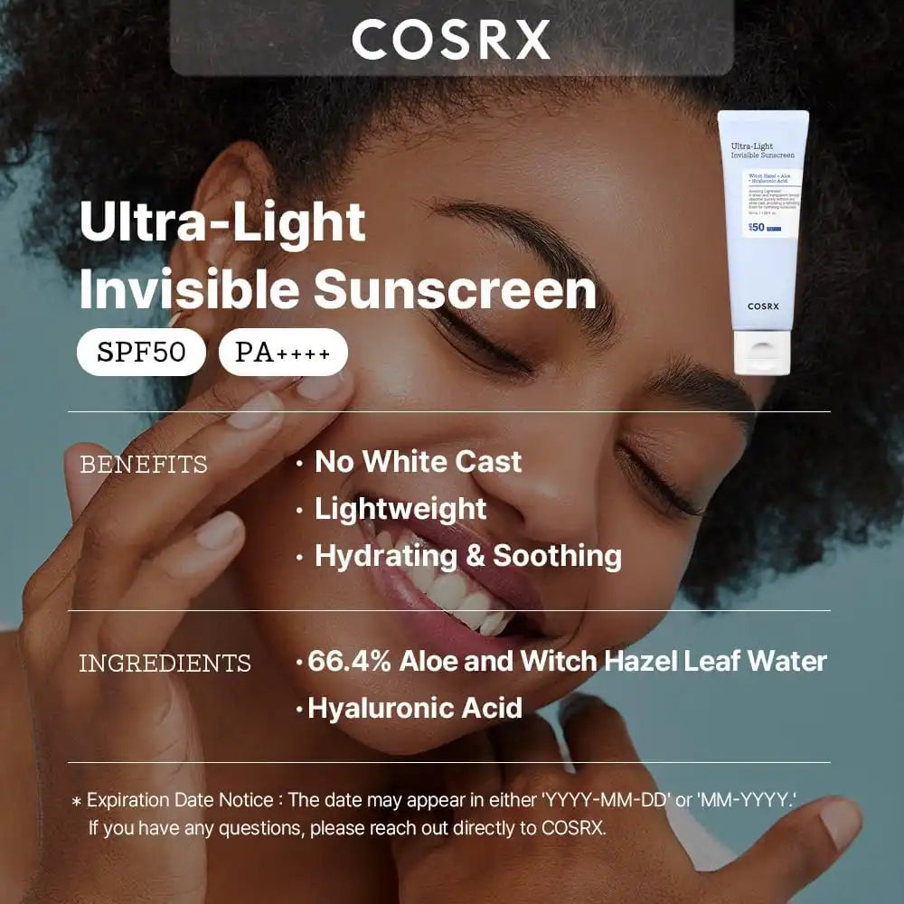 كوسركس واقي شمس خفيف جداً وغير مرئي بمعامل حماية SPF50 PA++++ (50 مل)