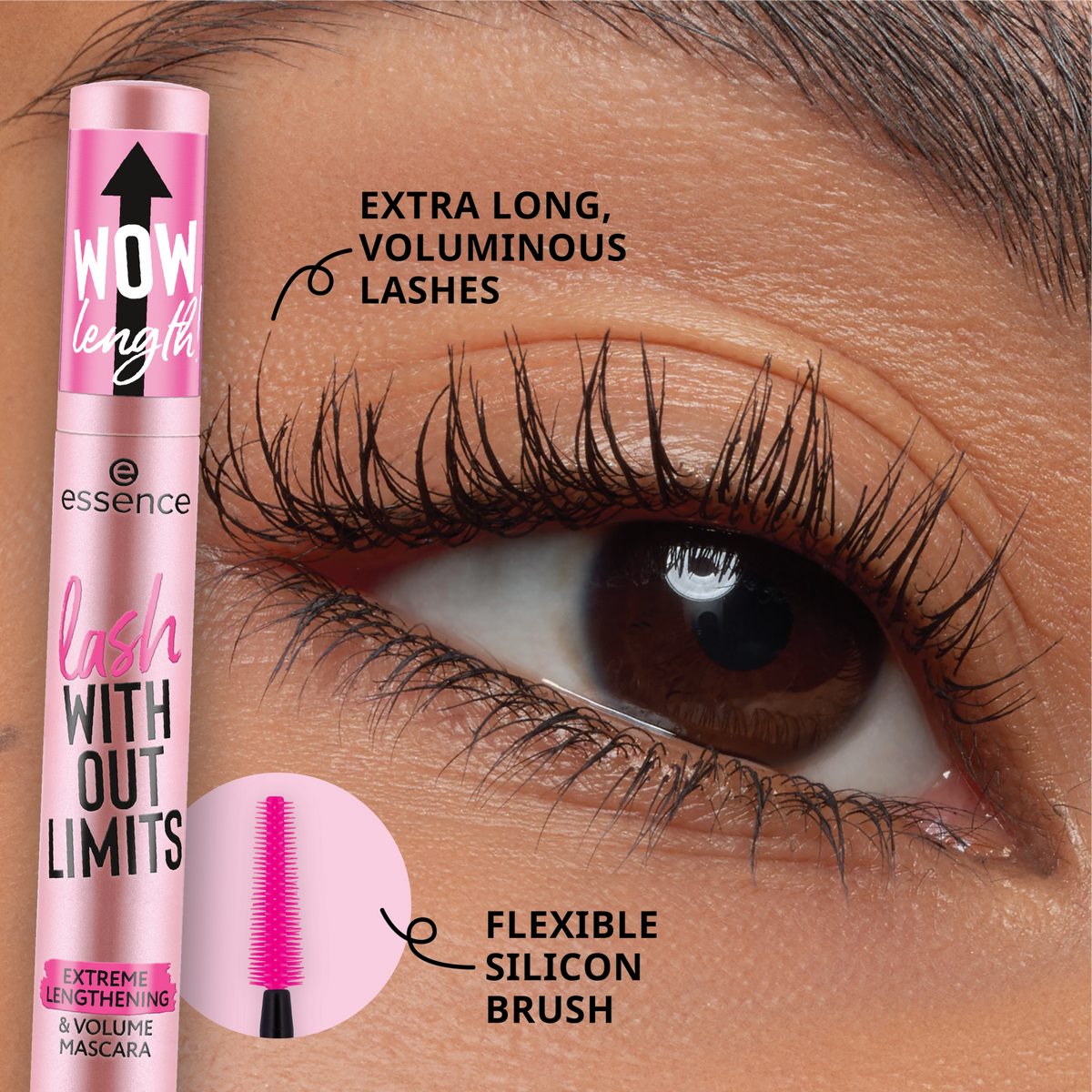 Essence Lash Without Limits Mascara Extreme Lengthening and Volume Formula Delivers Defined Lashes With Deep Intensity Ultra Black - image 4