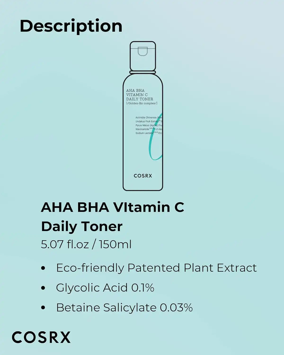 Cosrx Refresh Aha Bha Vitamin C Daily Toner