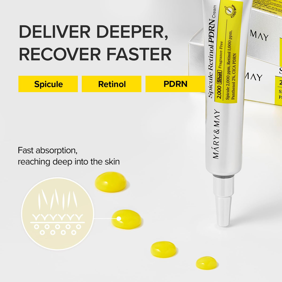 Mary & May Spicule Retinol PDRN Cream 2000 Shot (15g)