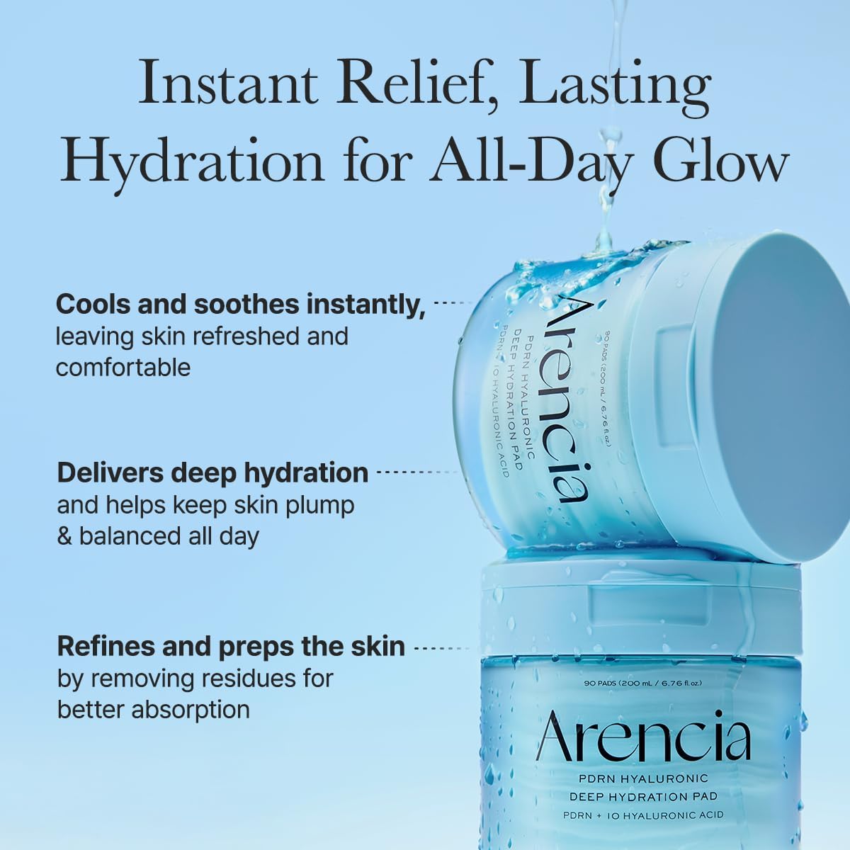 Arencia PDRN + Hyaluronic Deep Hydration Pads 90ea (200g)