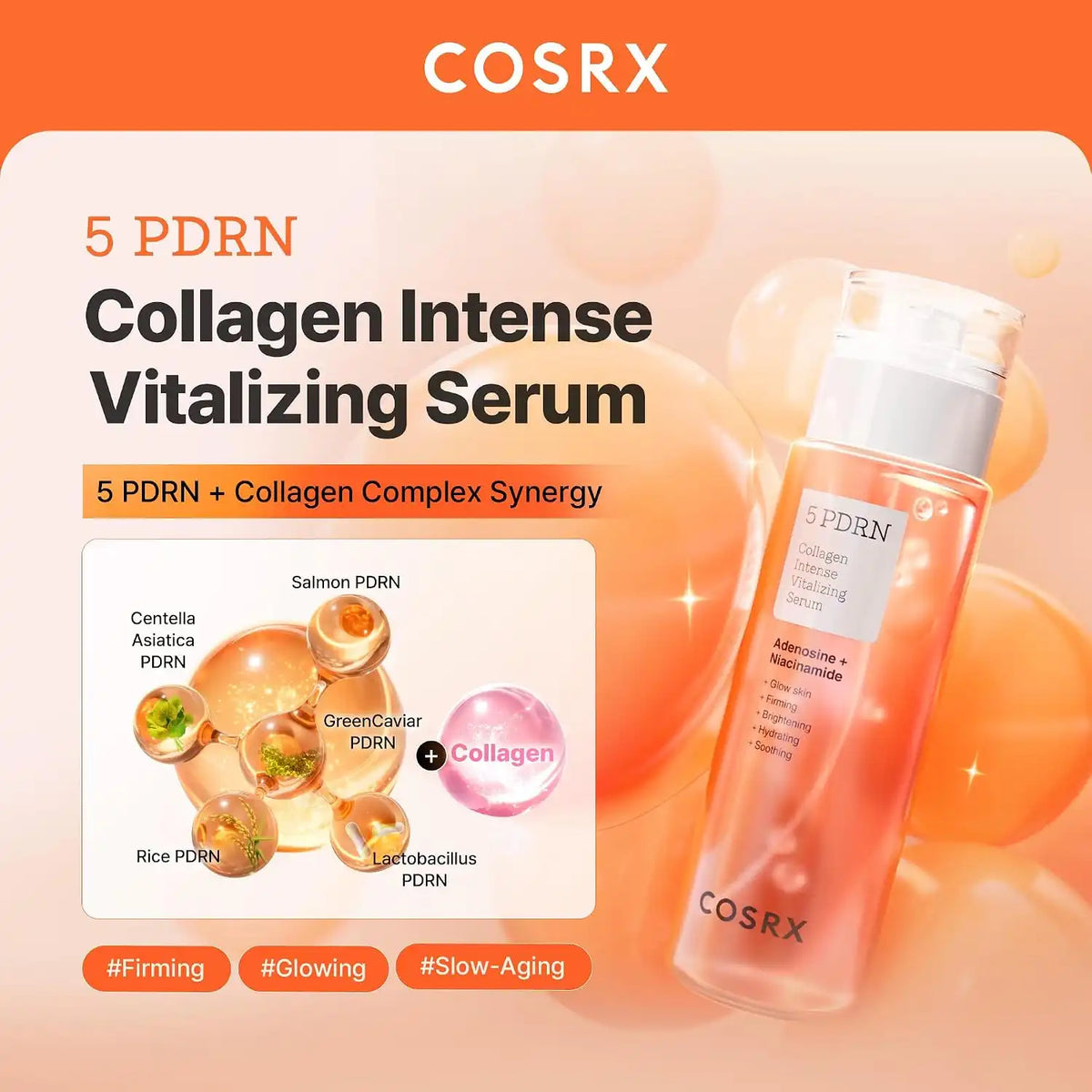 Cosrx 5 Pdrn Collagen Lntense Vitalizing Serum (100ml)