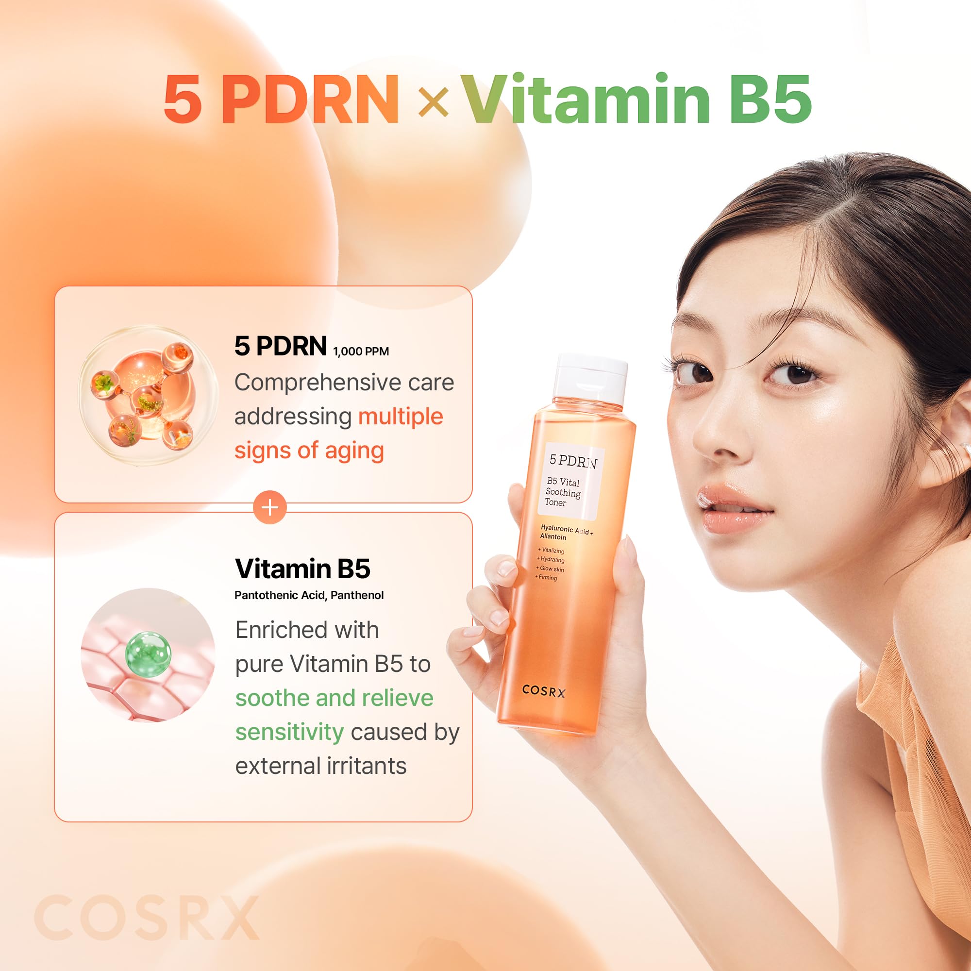 Cosrx 5 Pdrn B5 Vital Soothing Toner 280Ml New
