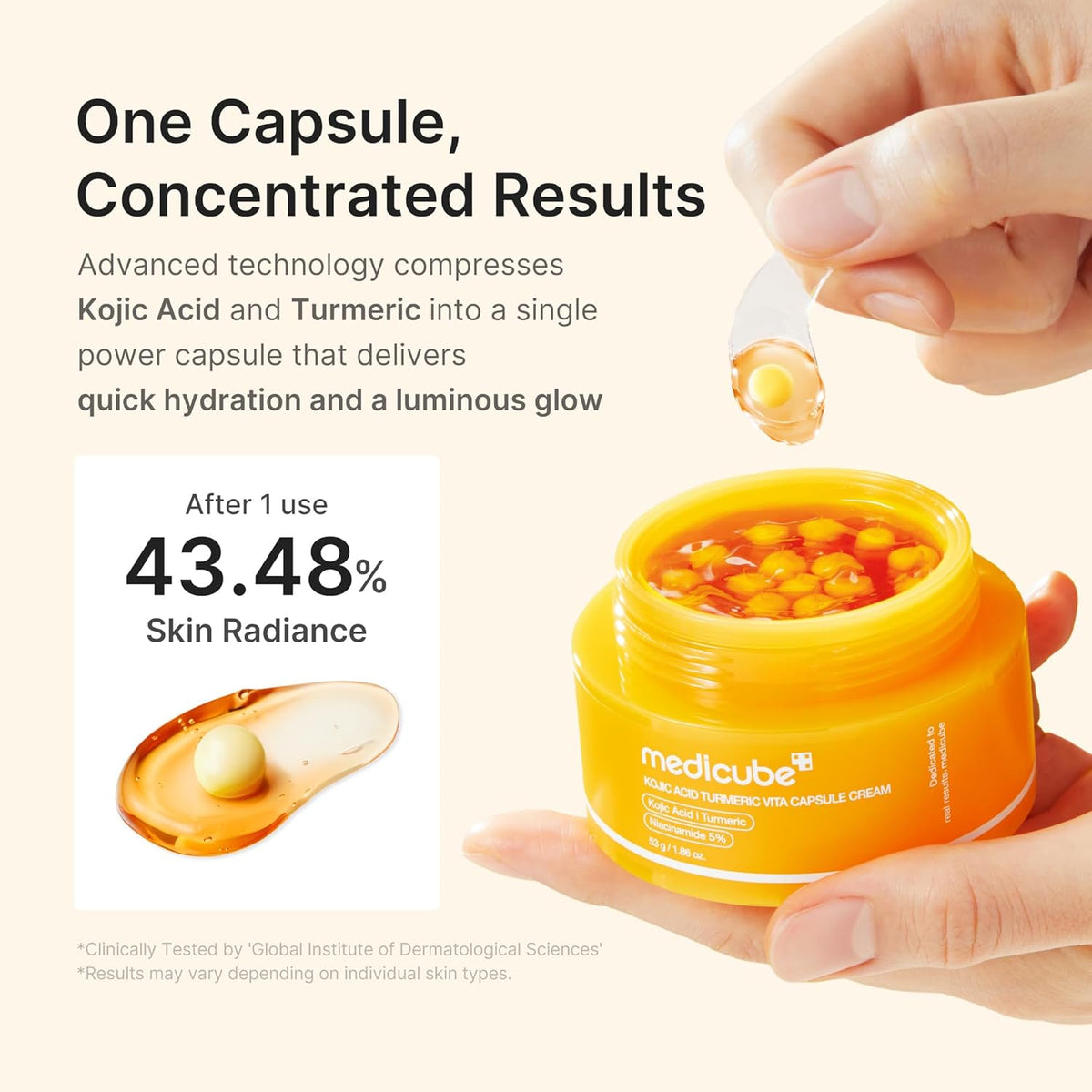 Medicube KOJIC ACID TURMERIC VITA CAPSULE CREAM (53g)