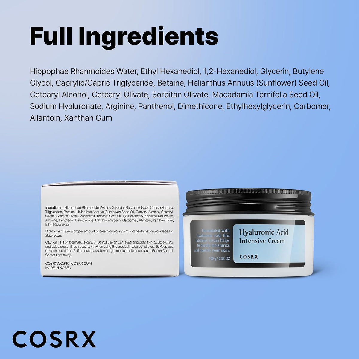 Cosrx Hyaluronic Acid Intensive Cream (100g)