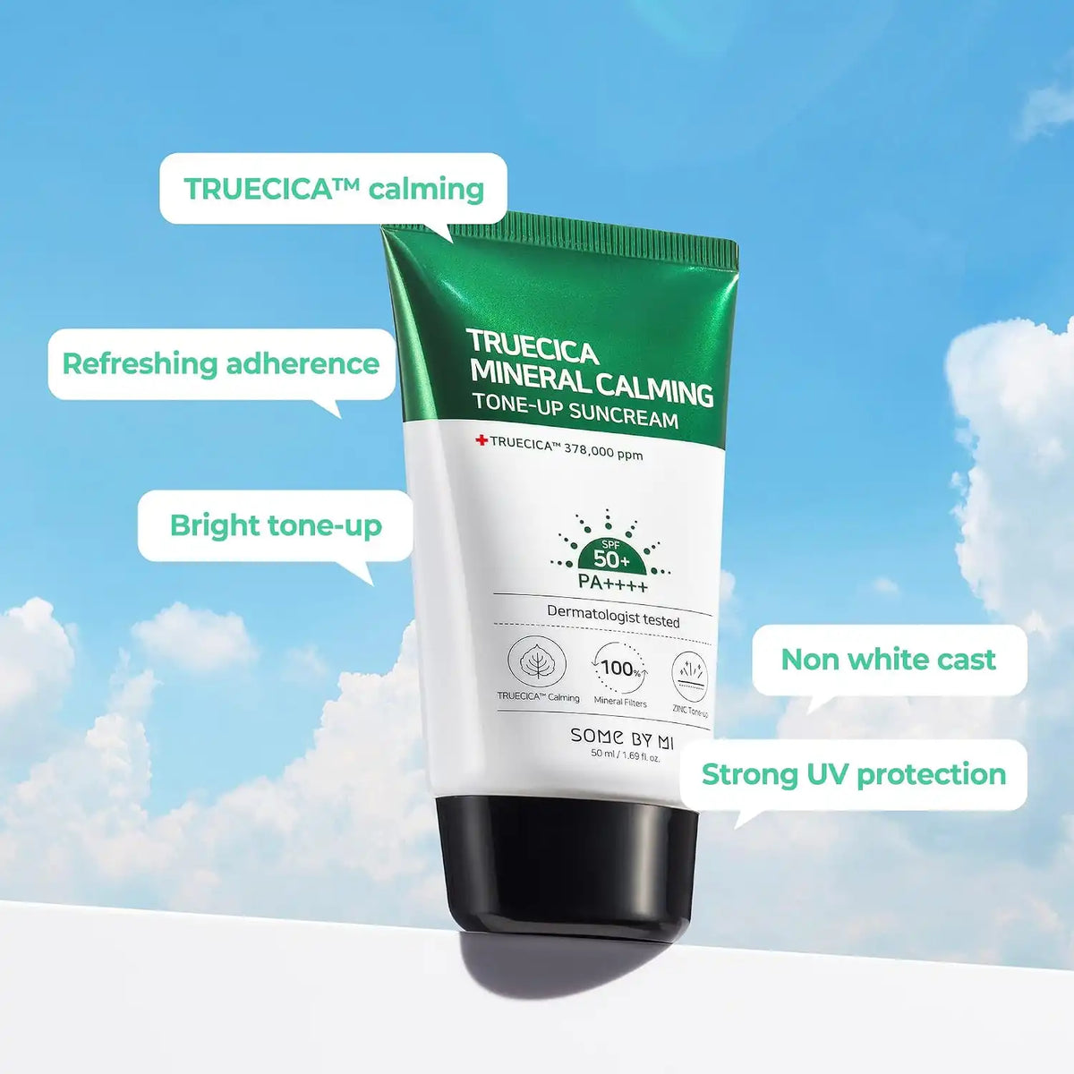 صن بلوك "تروسيكا مينيرال كالمينج تون أب" من سوم باي مي بمعامل حماية SPF50+ PA++++ (50 مل)