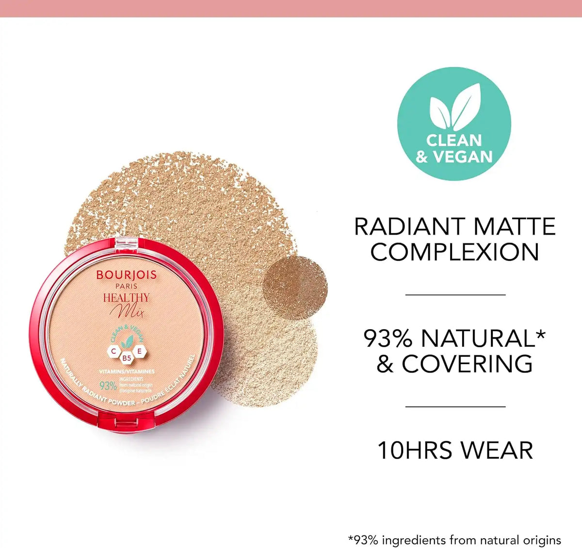 Bourjois Healthy Mix Clean & Vegan Powder - 04 Golden Beige