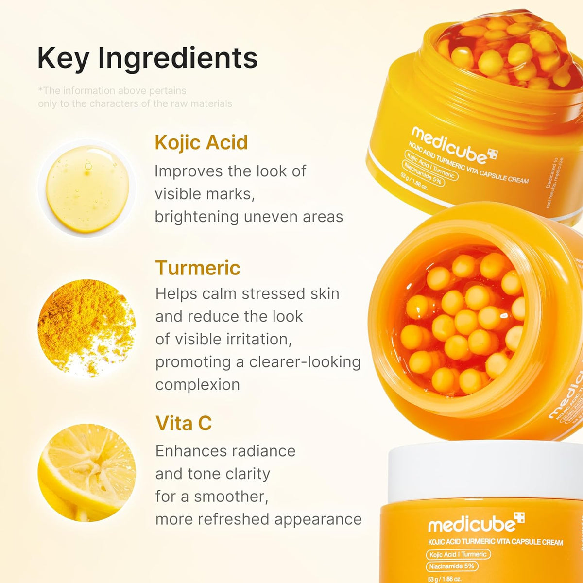 Medicube KOJIC ACID TURMERIC VITA CAPSULE CREAM (53g)
