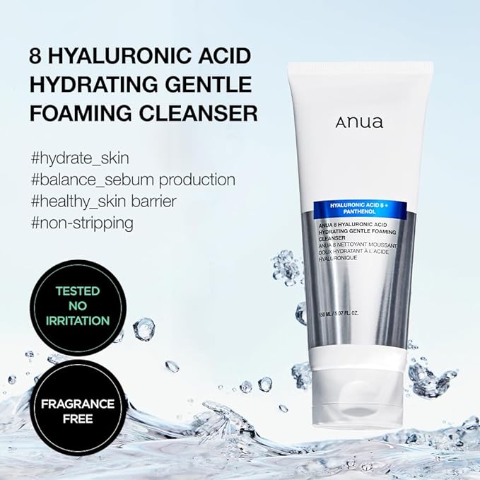 Anua 8 Hyaluronic Acid Hydrating Gentle Foaming Cleansing