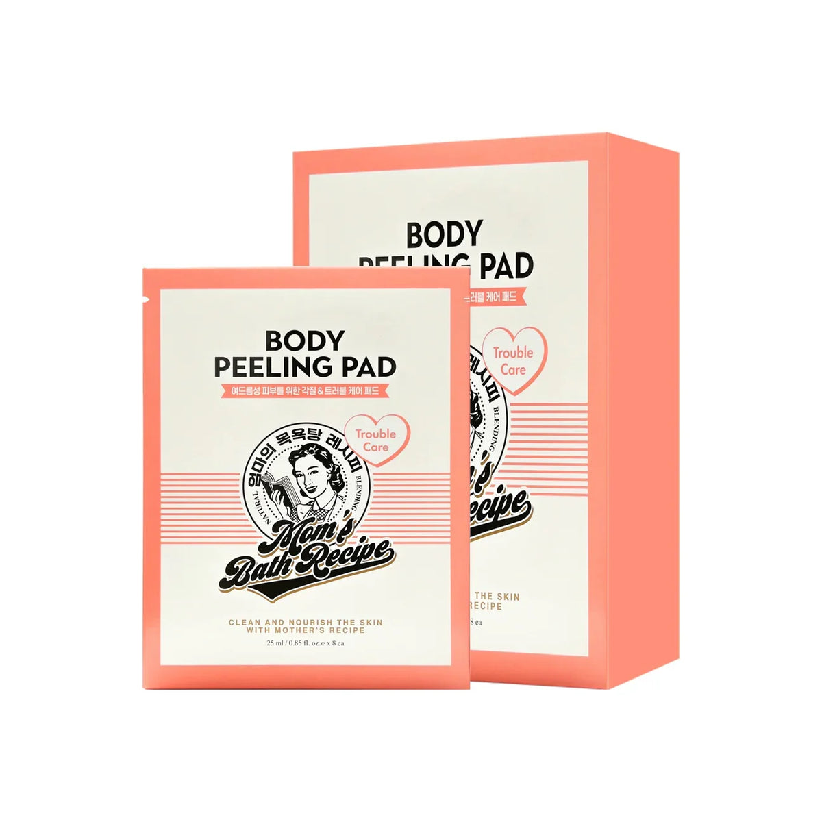 Mom's Bath Body Peeling Pad Trouble Care 8PCS -25ml