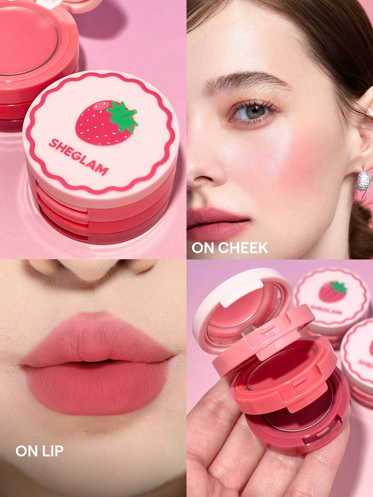 SHEGLAM Very Cherry Cheek & Lip Cream Stack