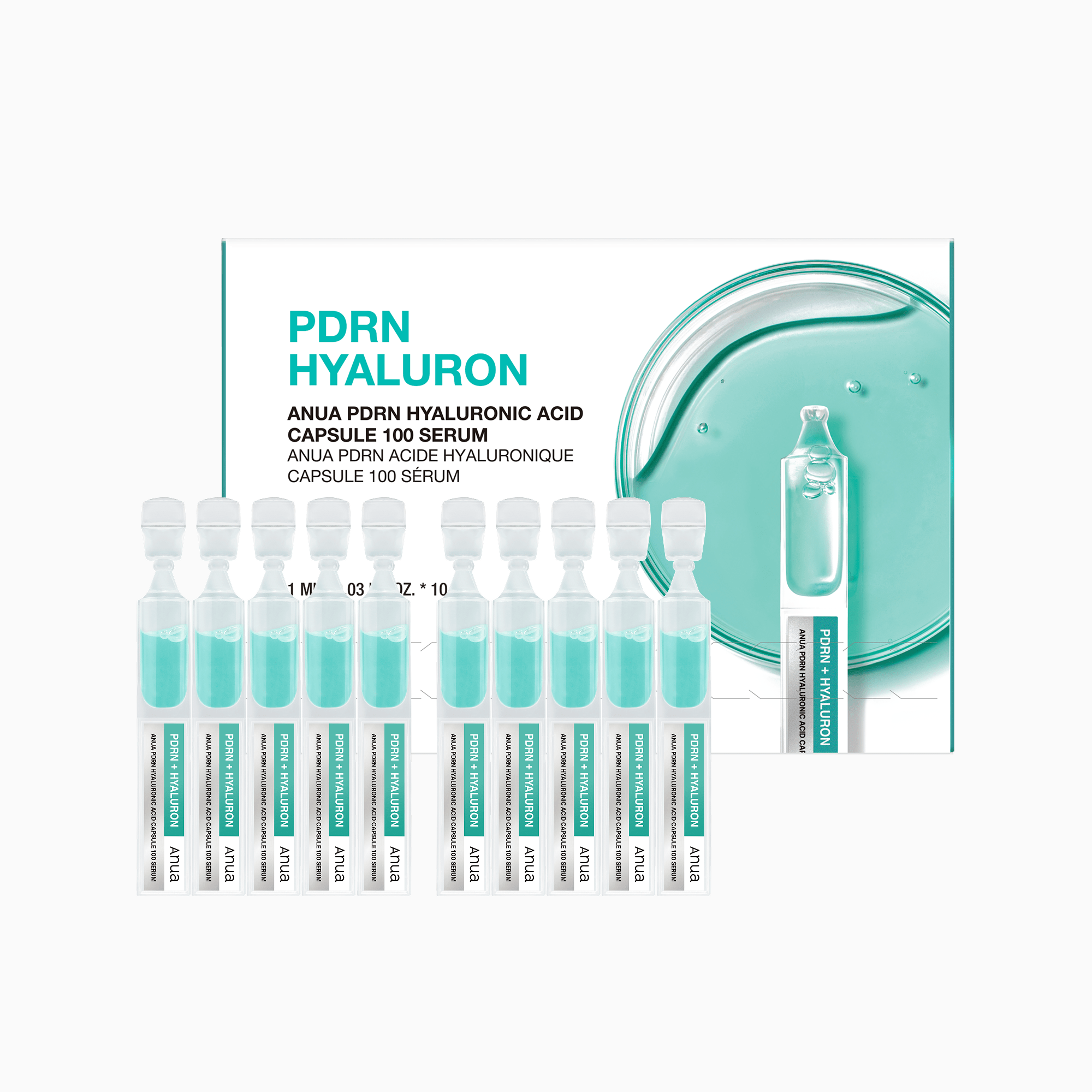 Anua-Faceserum-30Ml-Kr-W-Pdrn + Hyaluronic Acid Capsule 100