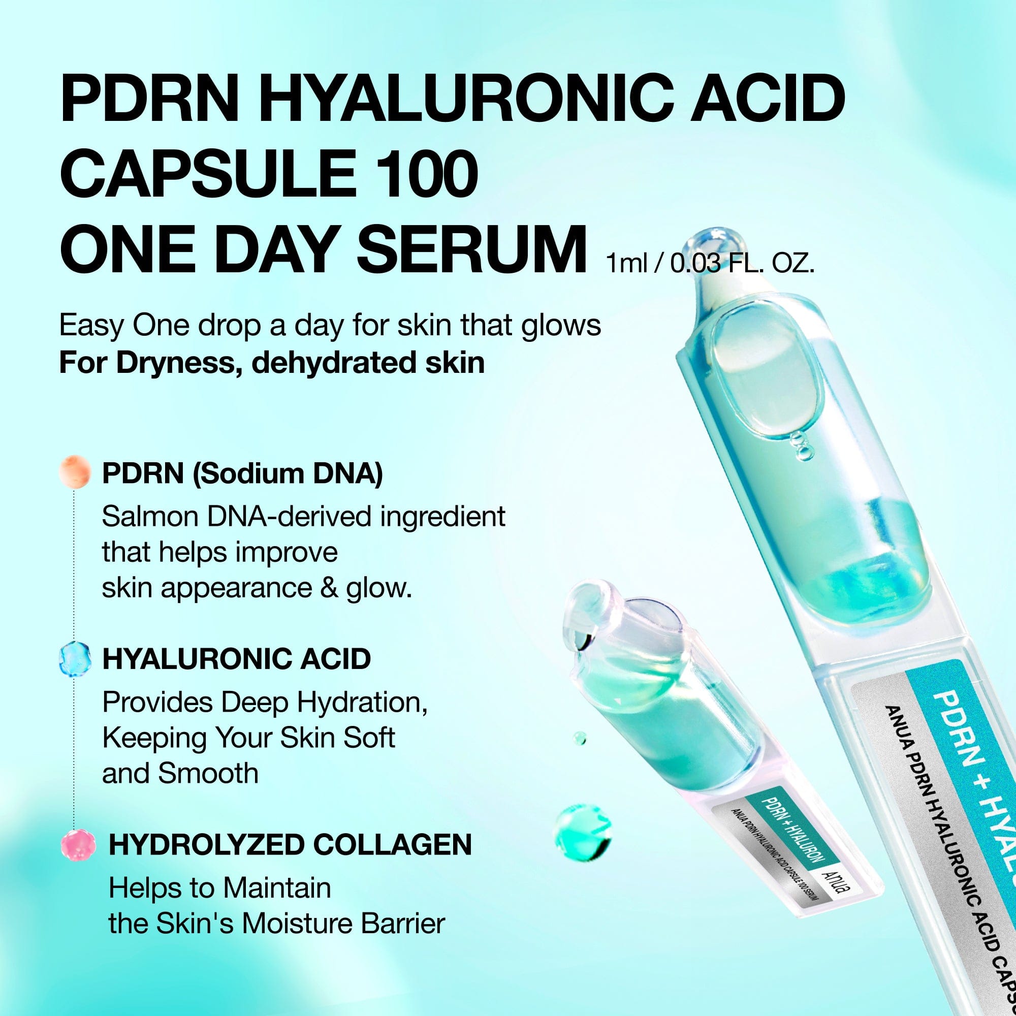 Anua-Faceserum-30Ml-Kr-W-Pdrn + Hyaluronic Acid Capsule 100