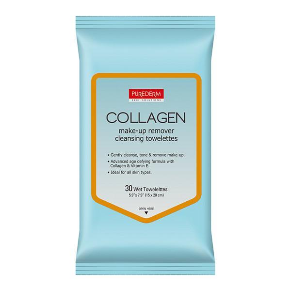 Purederm COLLAGEN make-up remover cleansing towelettes
